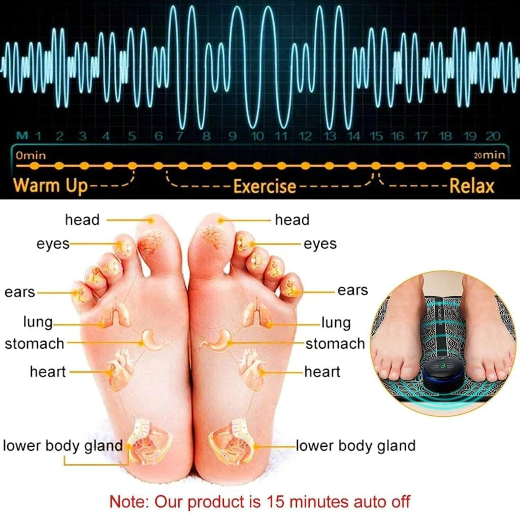 Vibrating Bubble Electric Ems Foot Massager Pad